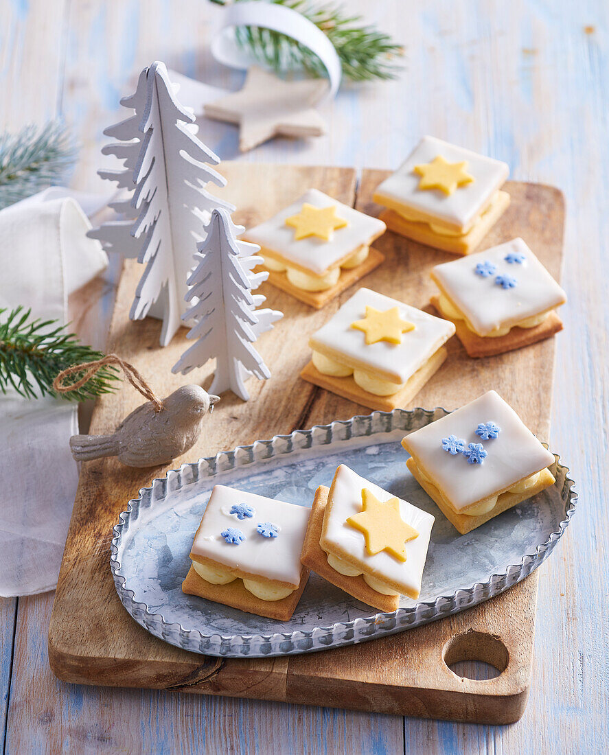 Mandelplätzchen mit Mandellikörglasur