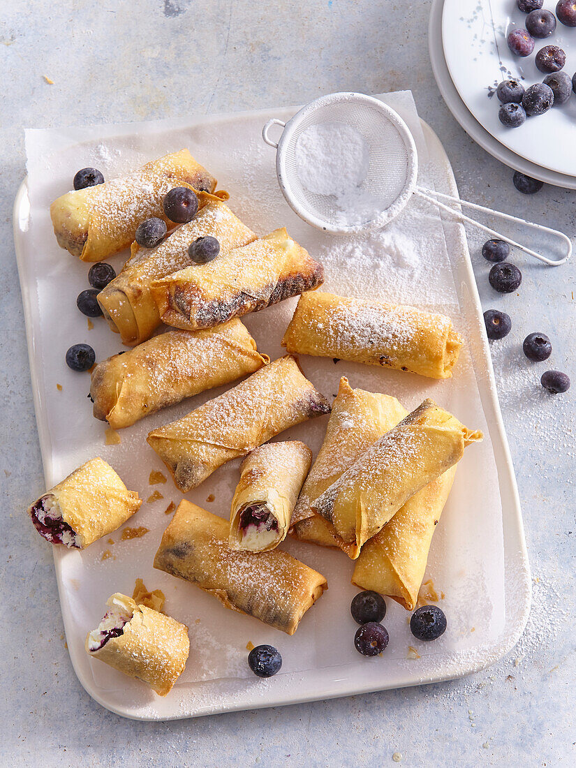 Blueberry and cream cheese rolls