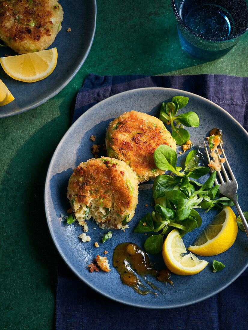 Fish cakes made with Bombay potatoes