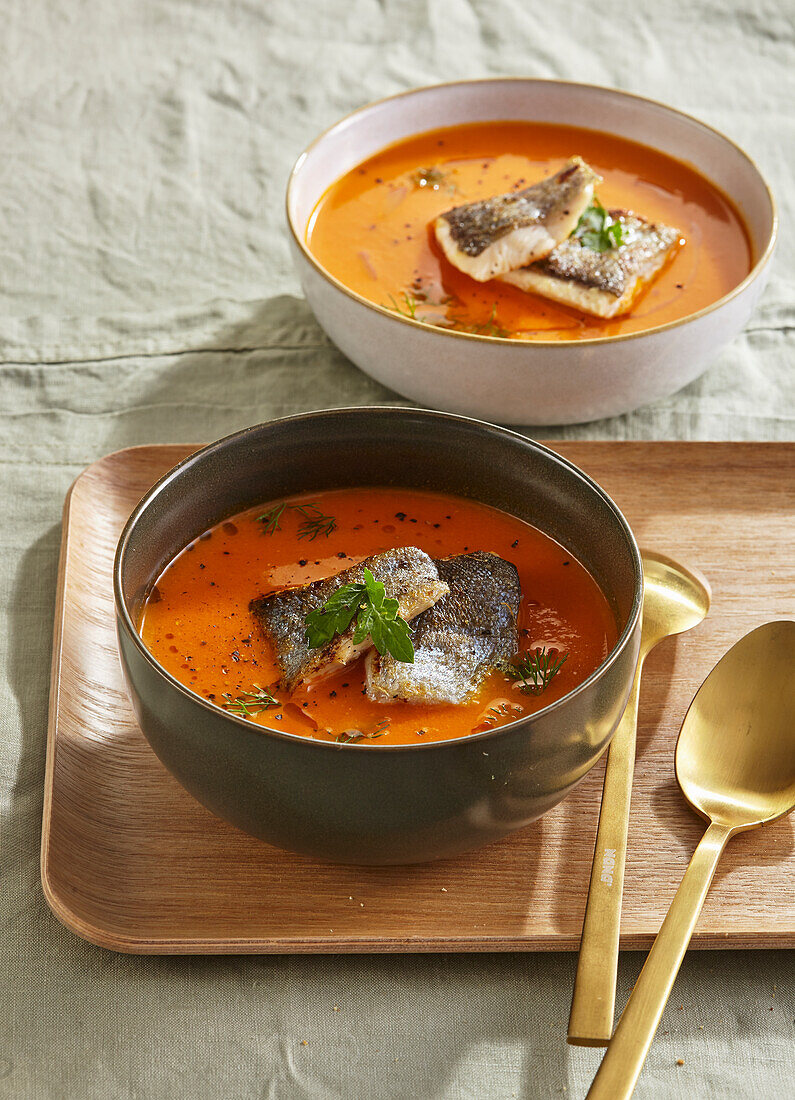 Rich creamy fish soup