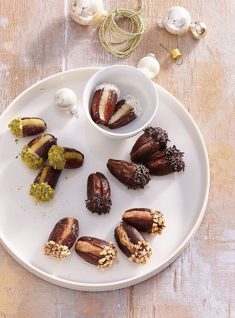 Four kinds of sweet filled dates