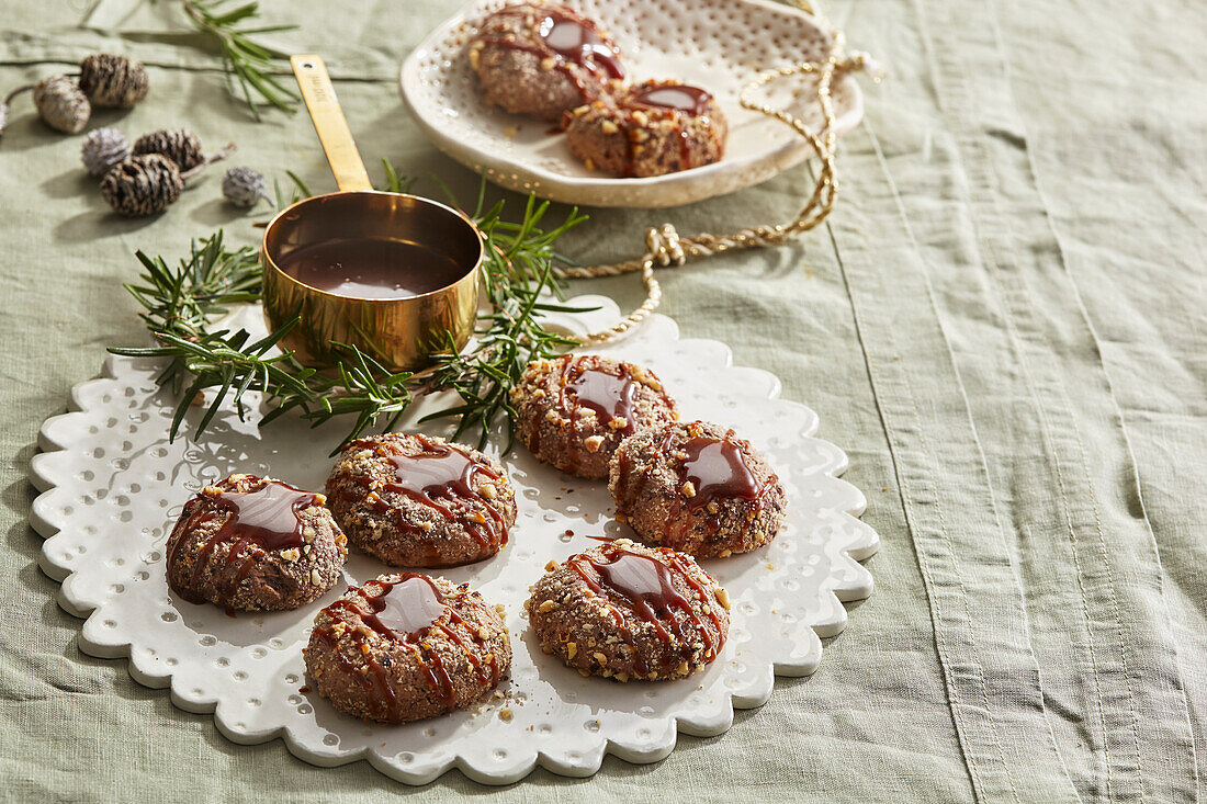 Chocolate caramel cookies