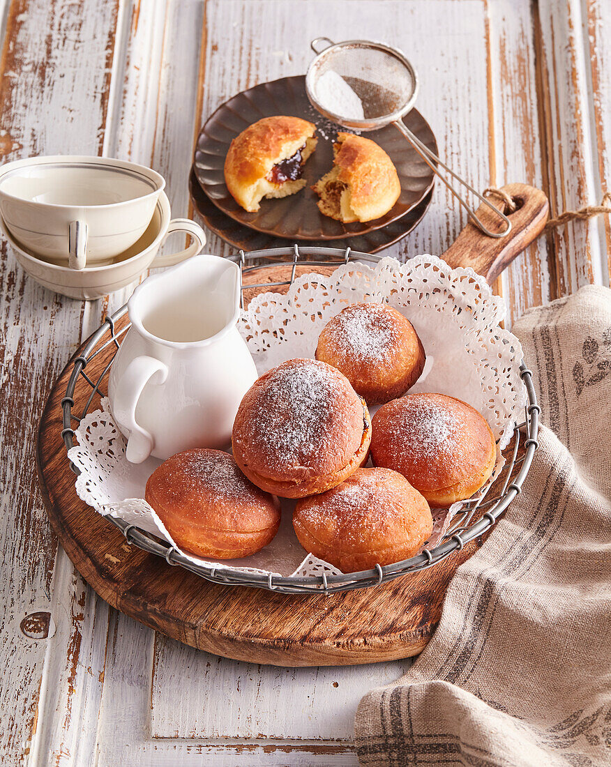 Donuts with plum jam