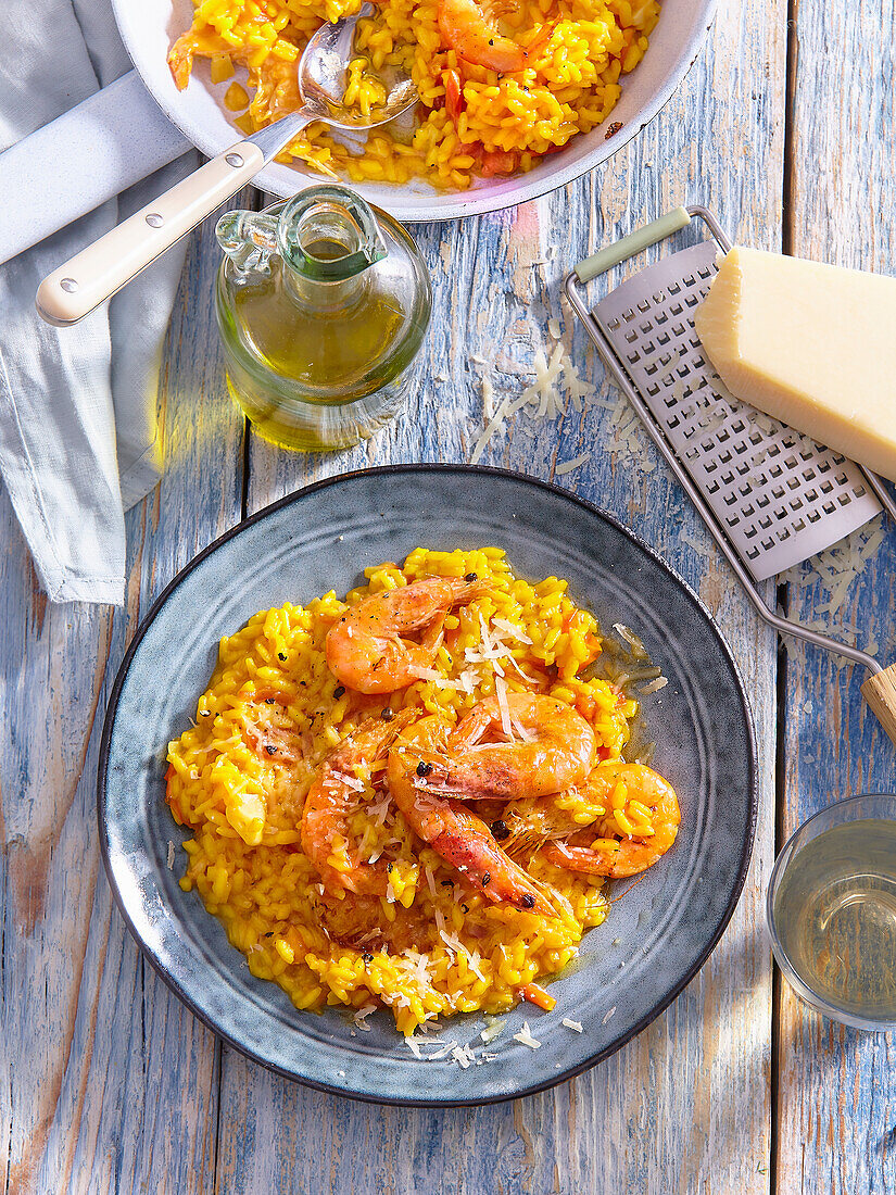 Sicilian risotto with prawns