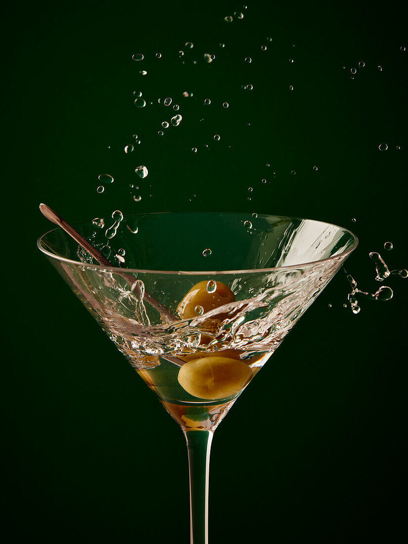 Martini with olives