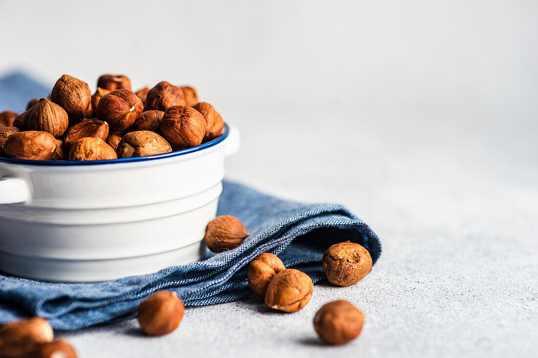 Hazelnuts in a bowl