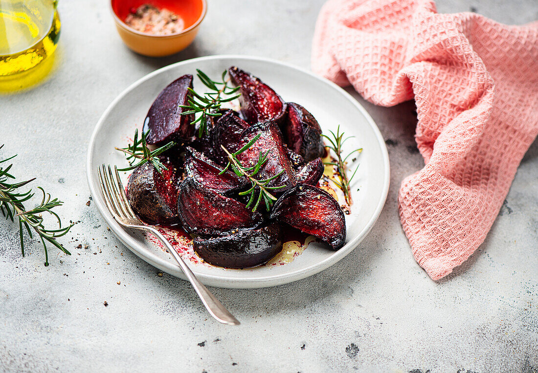 Roasted Beets with rosemary