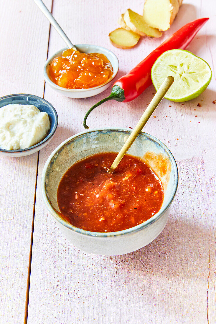Aprikosen-BBQ-Sauce mit Meerrettich