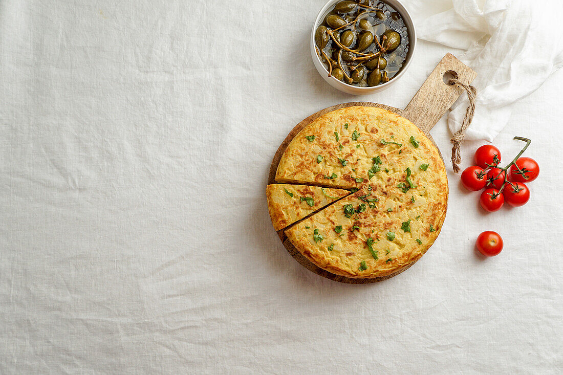 Tortilla de Patatas (spanisches Omelett mit Kartoffeln)