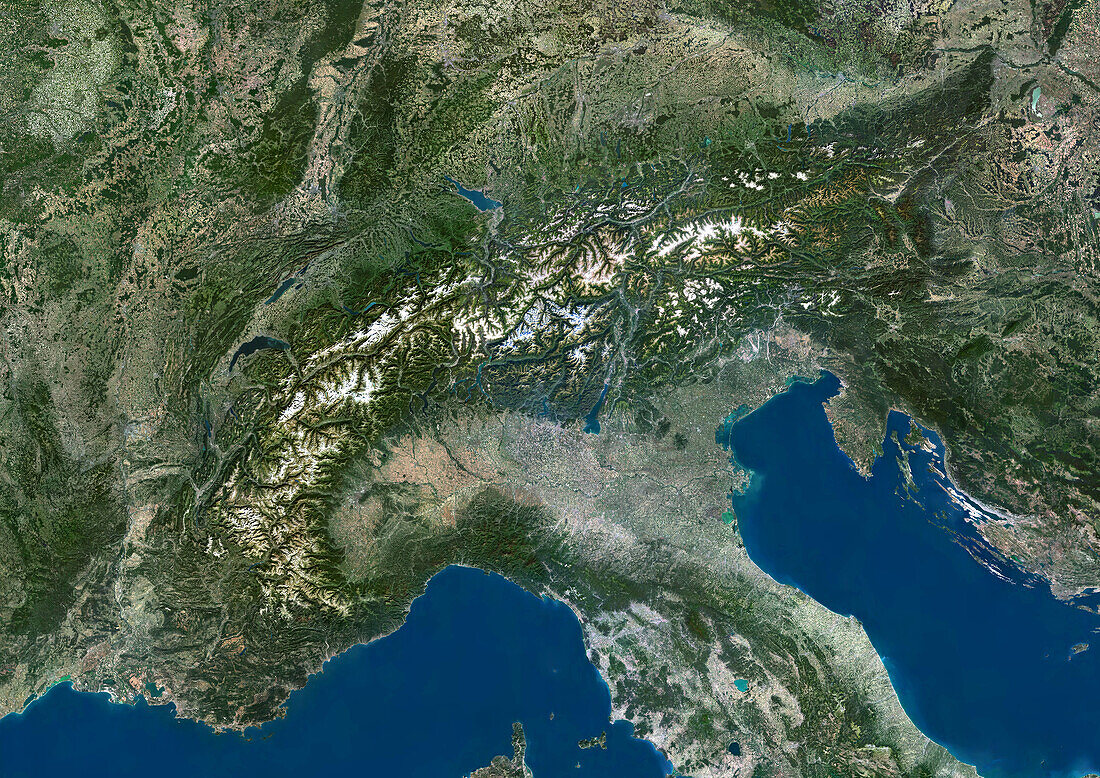 Alps, satellite image