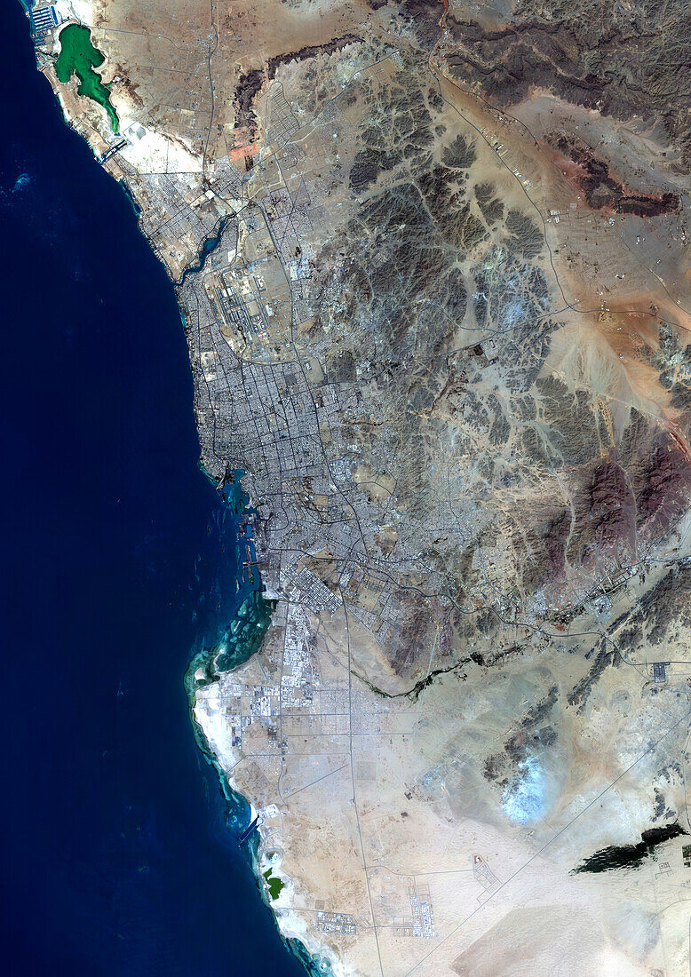 Jeddah, Saudi Arabia, satellite image