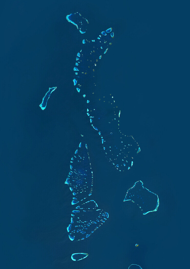 Northern Maldives Islands, satellite image