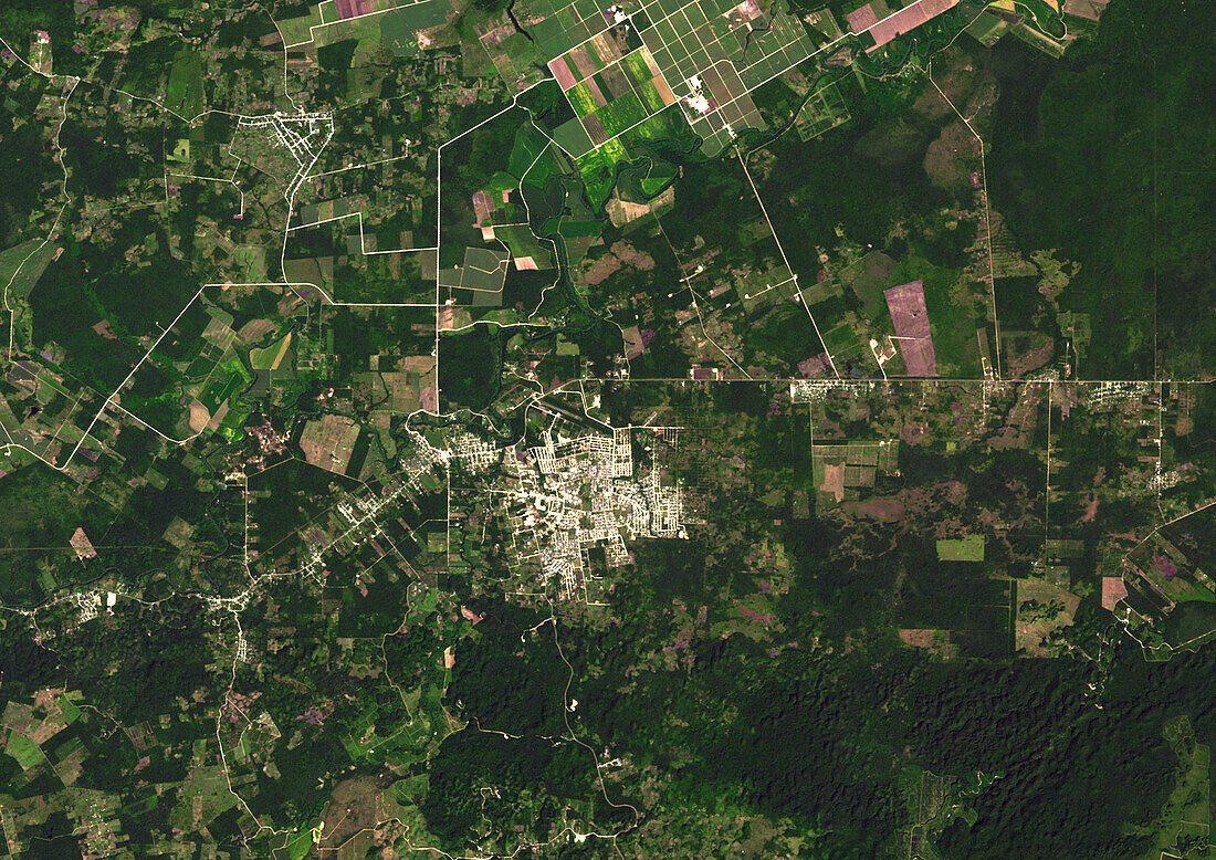 Belmopan, Belize, satellite image