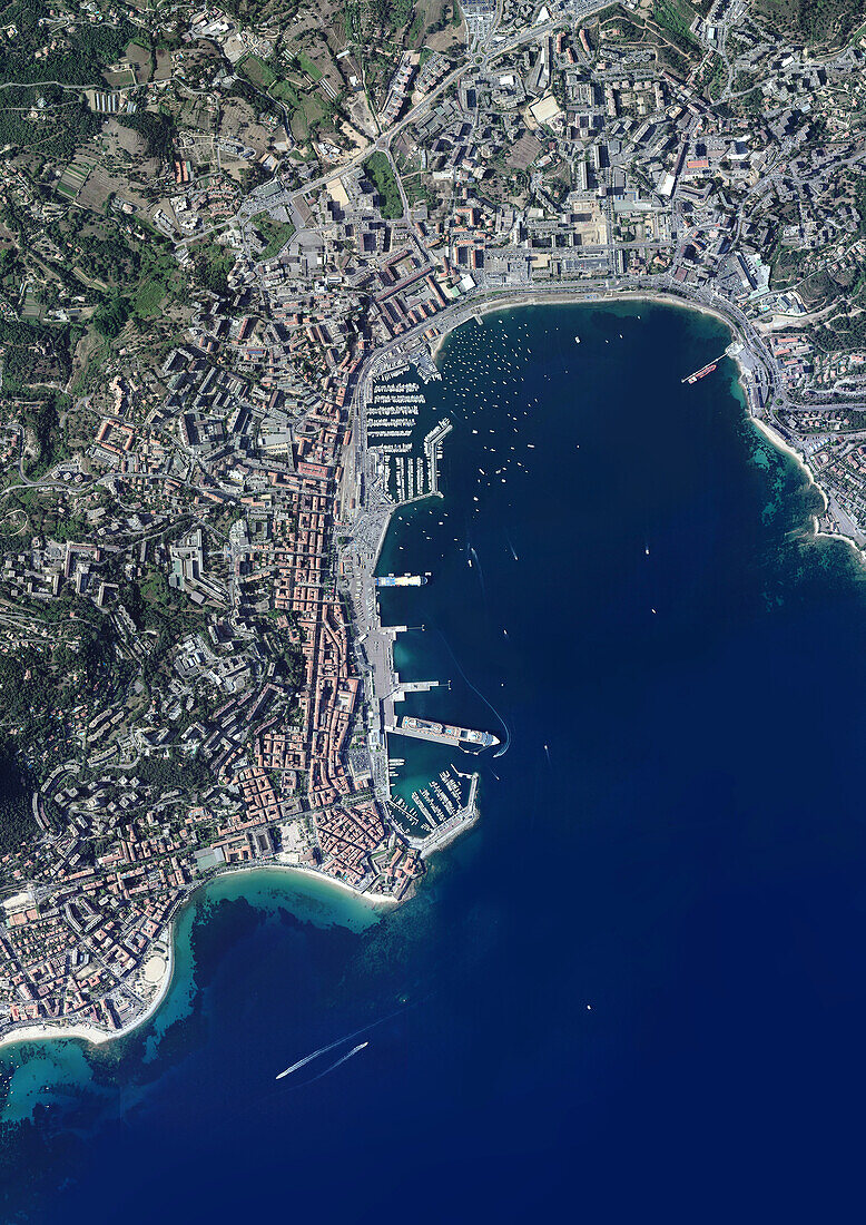 Ajaccio, France, satellite image
