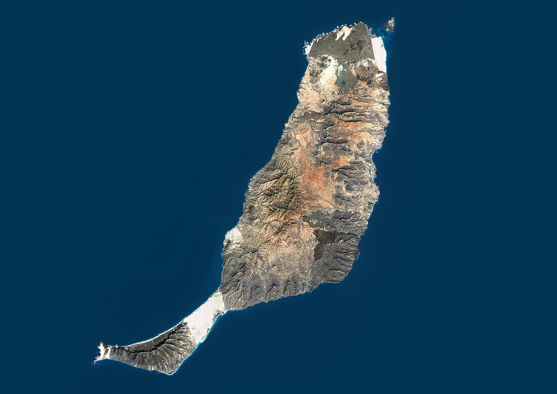 Fuerteventura, Las Palmas, Canary Islands, satellite image