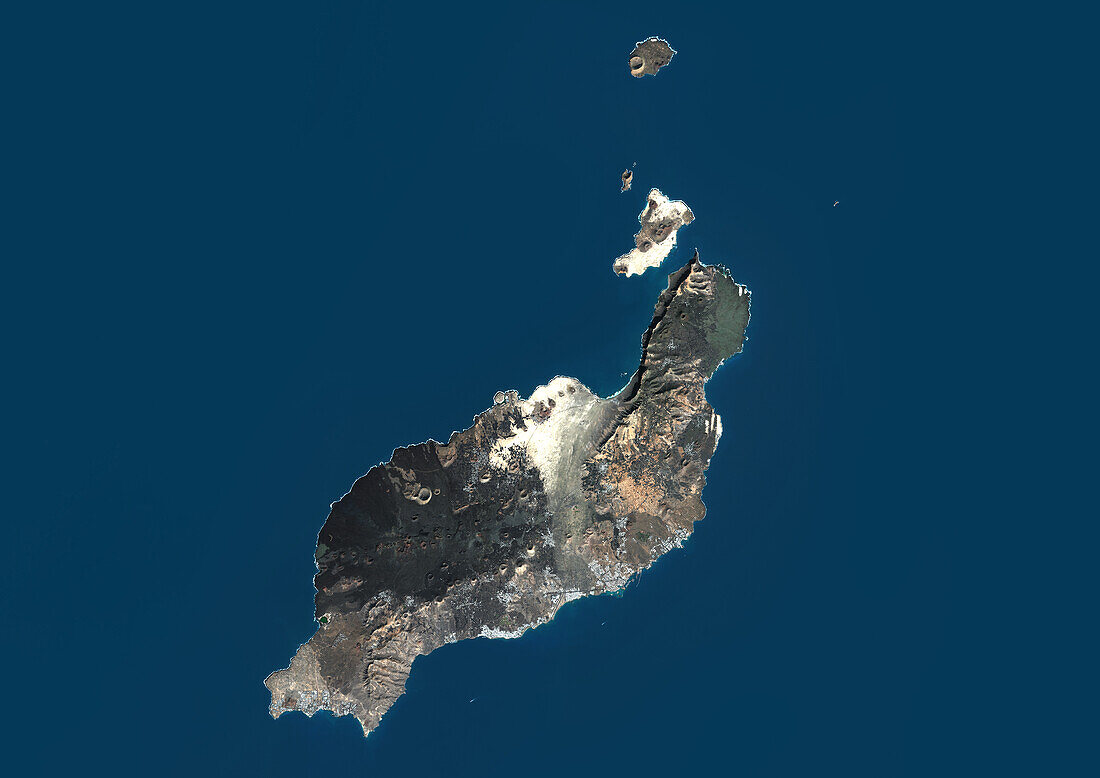 Lanzarote, Las Palmas, Canary Islands, satellite image