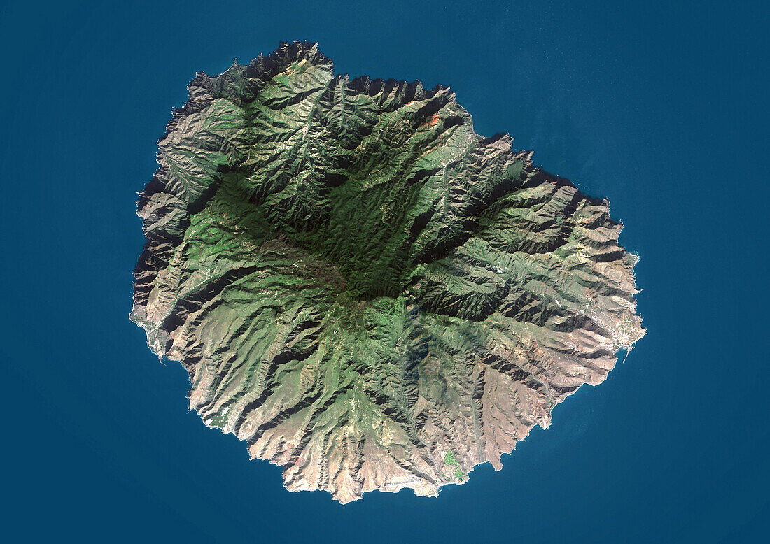La Gomera, Santa Cruz de Tenerife, satellite image