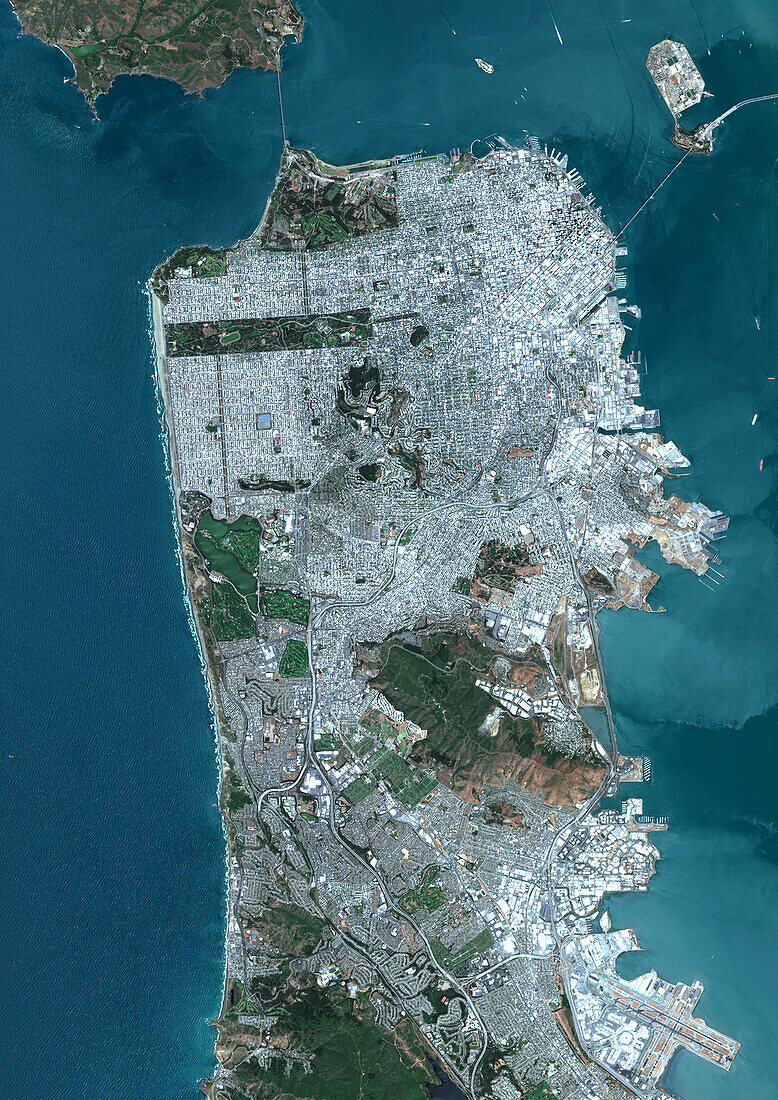 San Francisco, California, USA, satellite image
