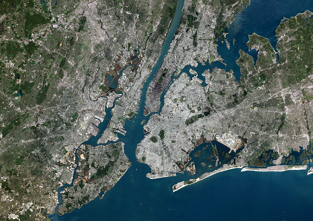 New York, USA, satellite image