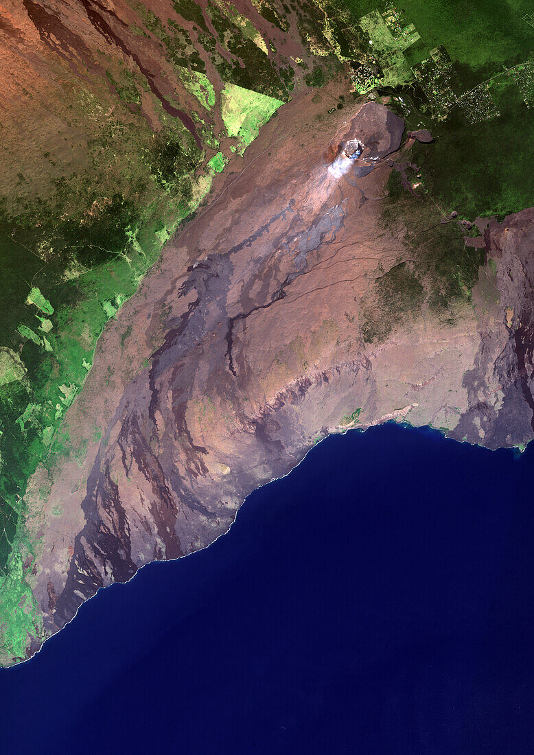 Kilauea volcano, Hawaii, satellite image