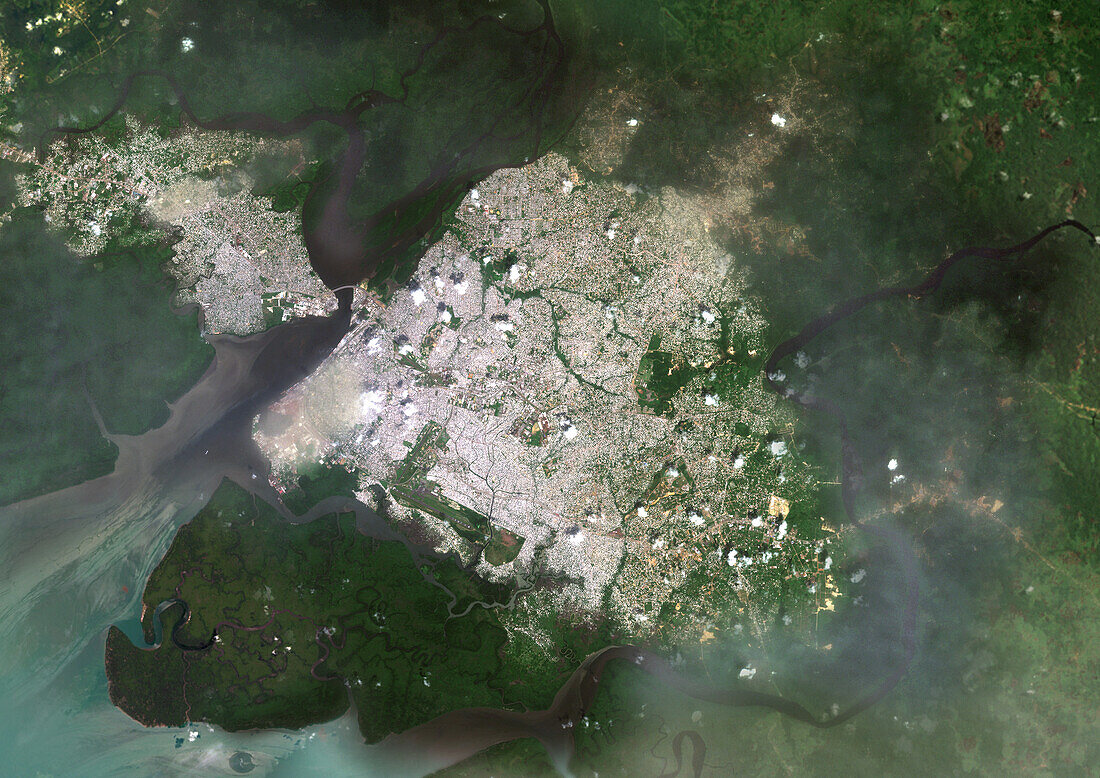 Douala, Cameroon, satellite image