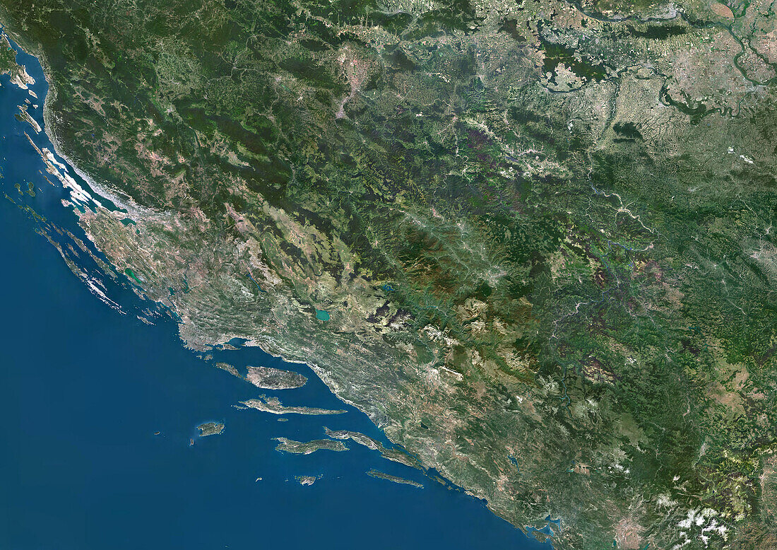 Bosnia and Herzegovina, satellite image