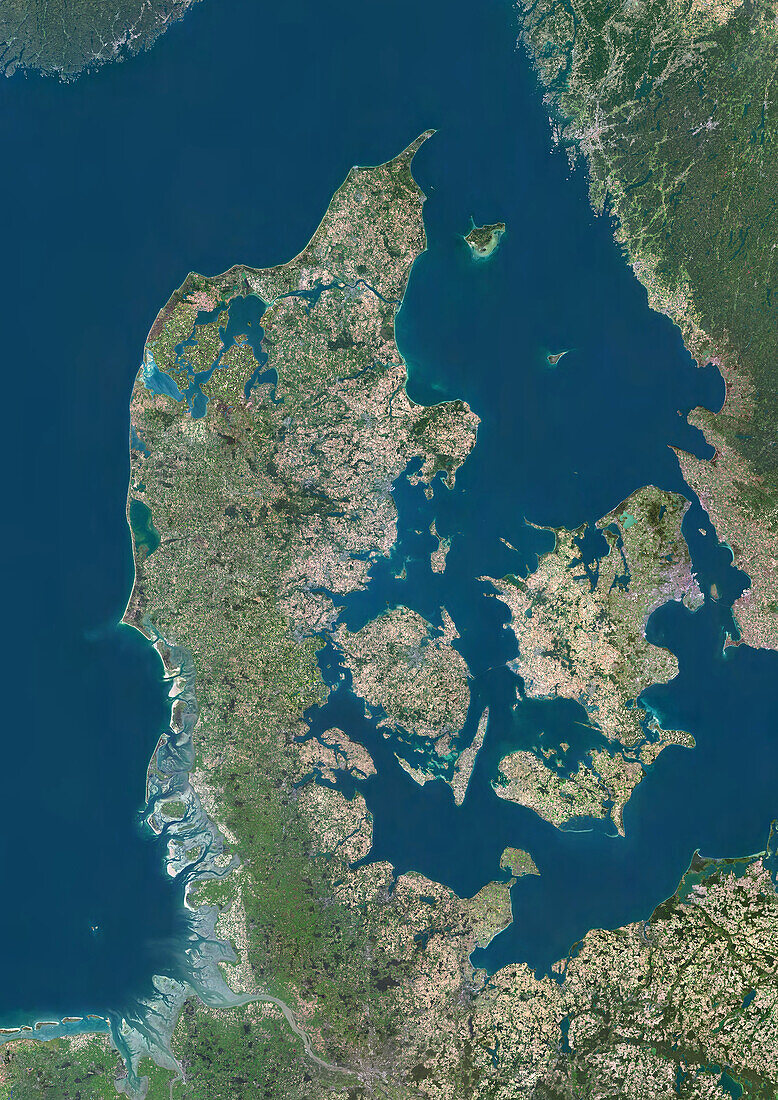 Denmark, satellite image