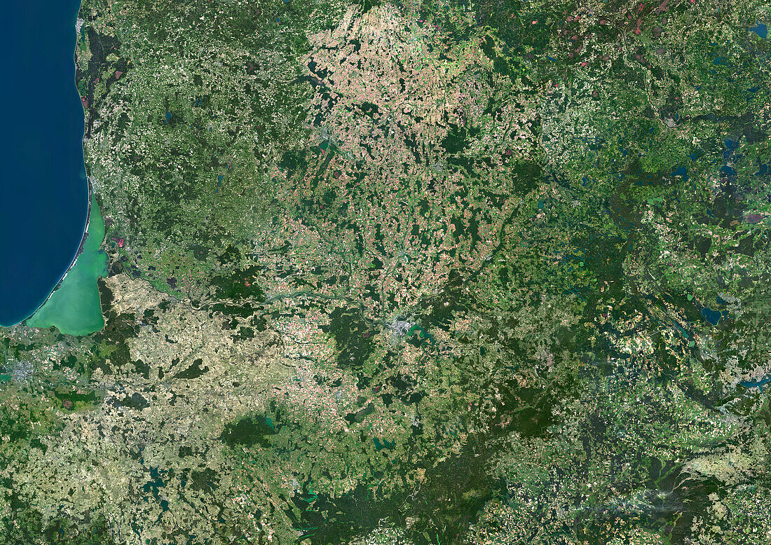 Lithuania, satellite image