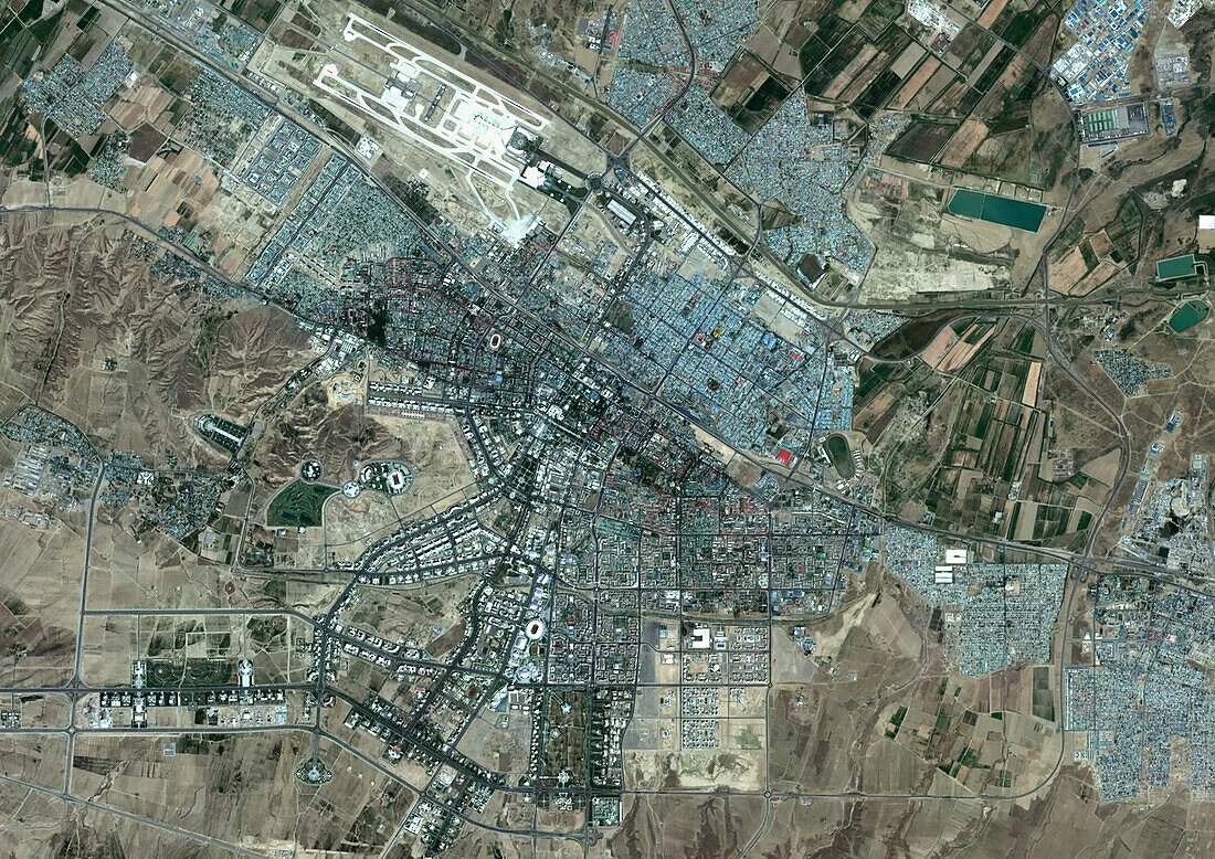 Ashgabat, Turkmenistan, satellite image