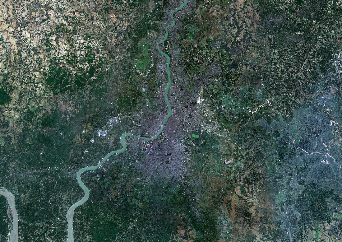 Kolkata, India, satellite image