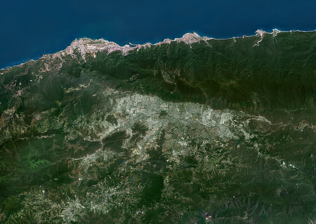 Caracas, Venezuela, satellite image