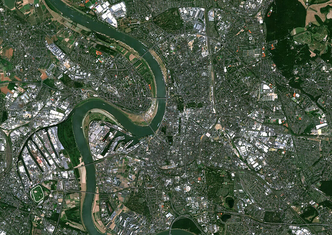 Dusseldorf, Germany, satellite image