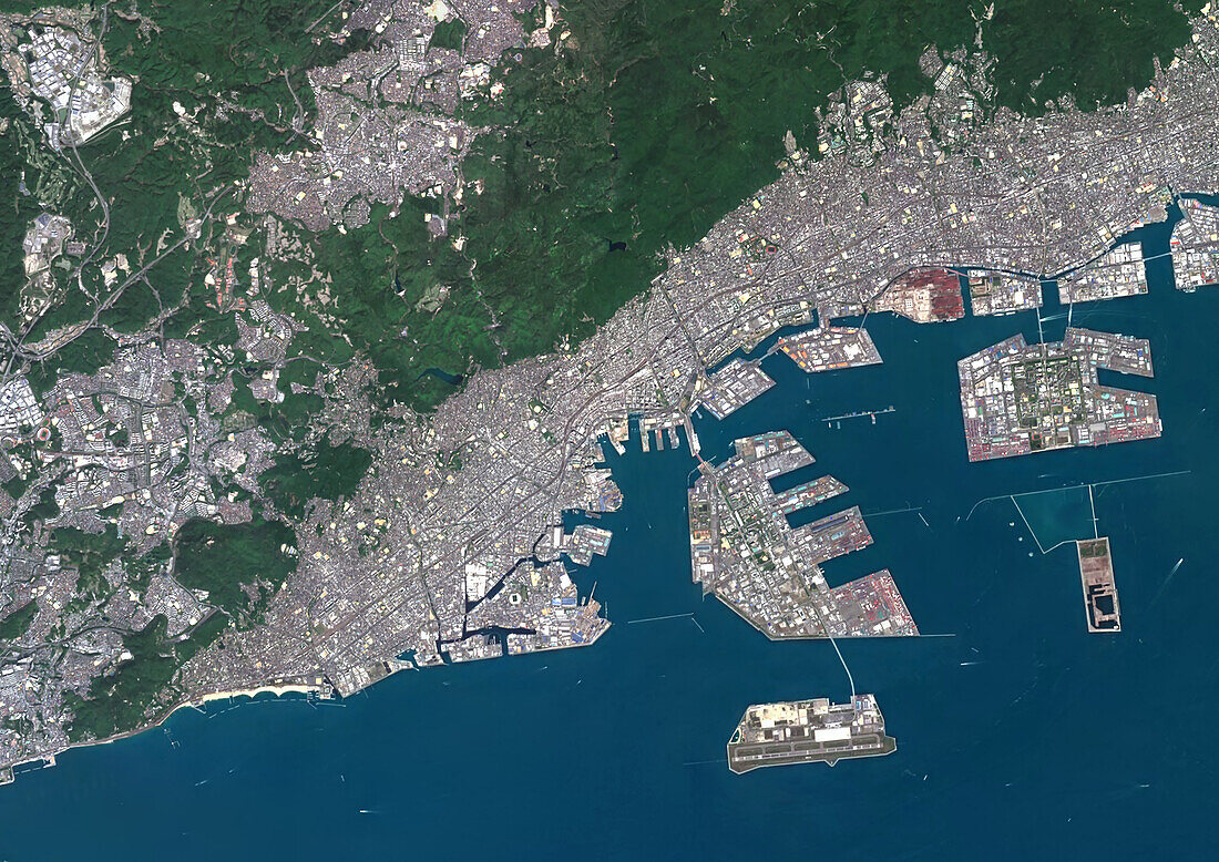 Kobe, Japan, satellite image