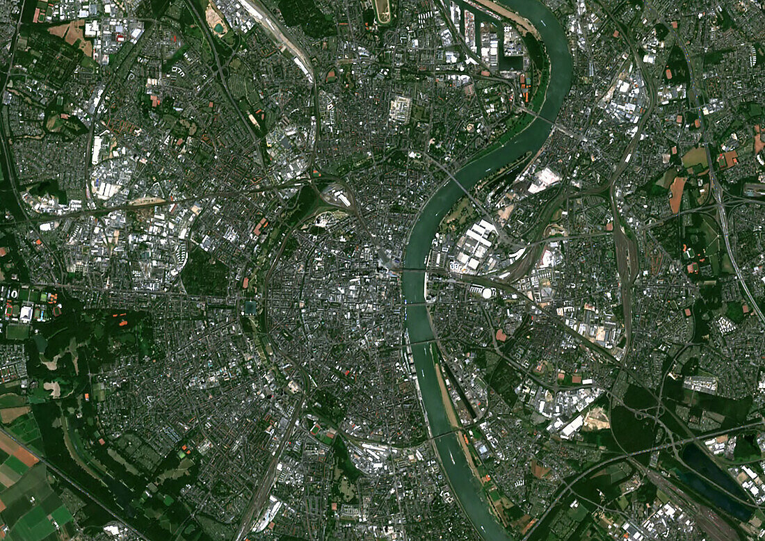 Cologne, Germany, satellite image