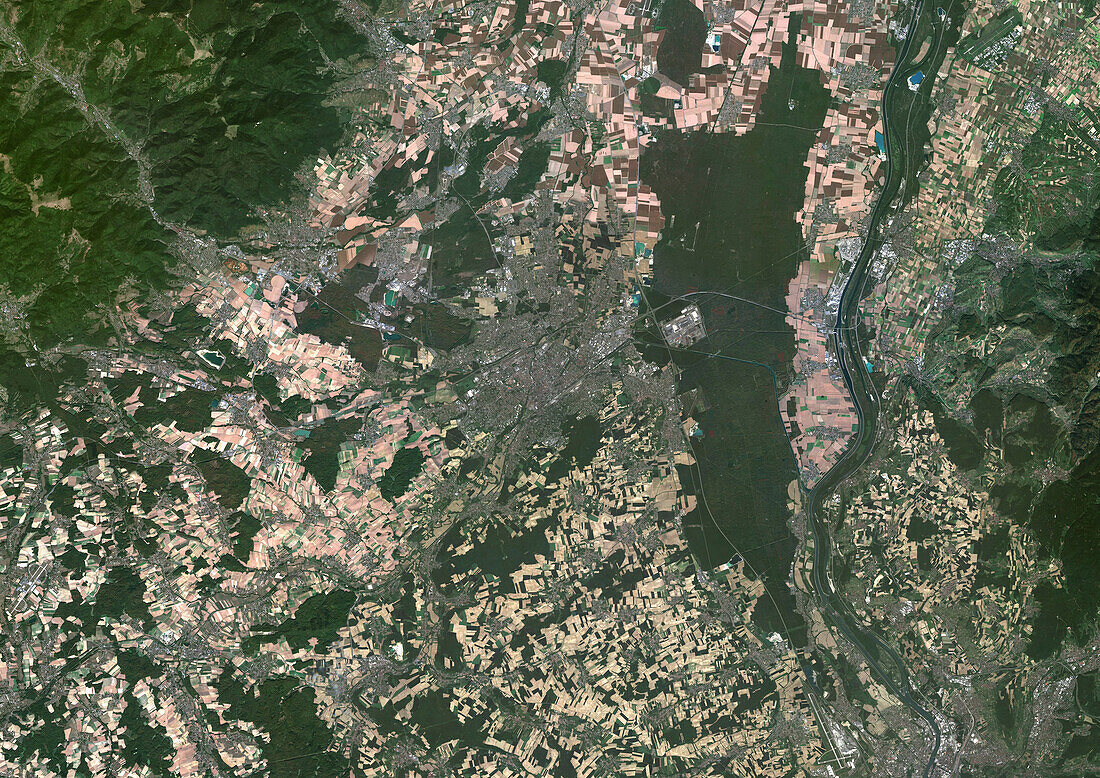 Mulhouse, France, satellite image
