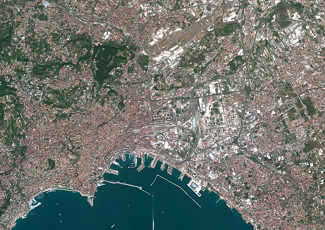 Naples, Italy, satellite image