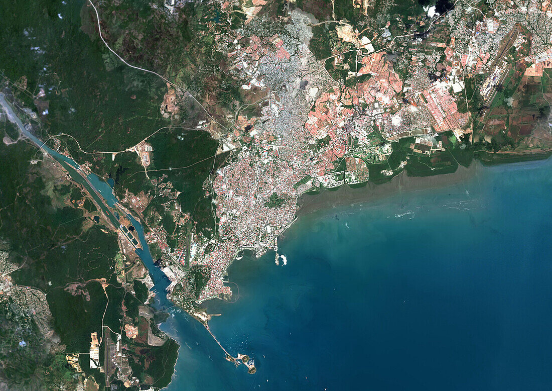 Panama City, Panama, satellite image