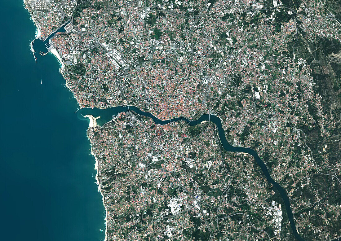 Porto, Portugal, satellite image