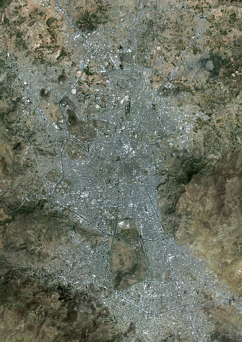 Sanaa, Yemen, satellite image