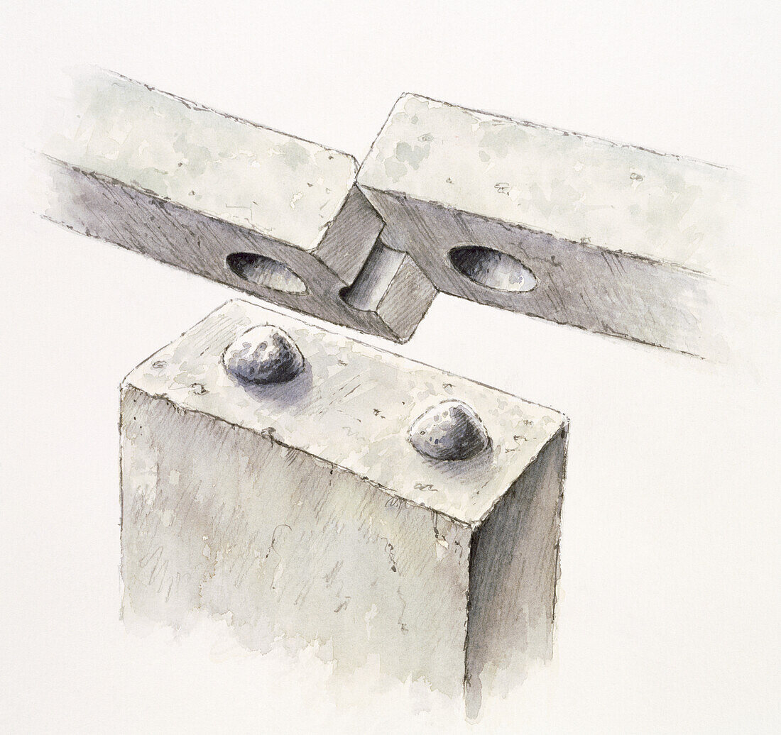 Stonehenge sarsen circle joints, illustration