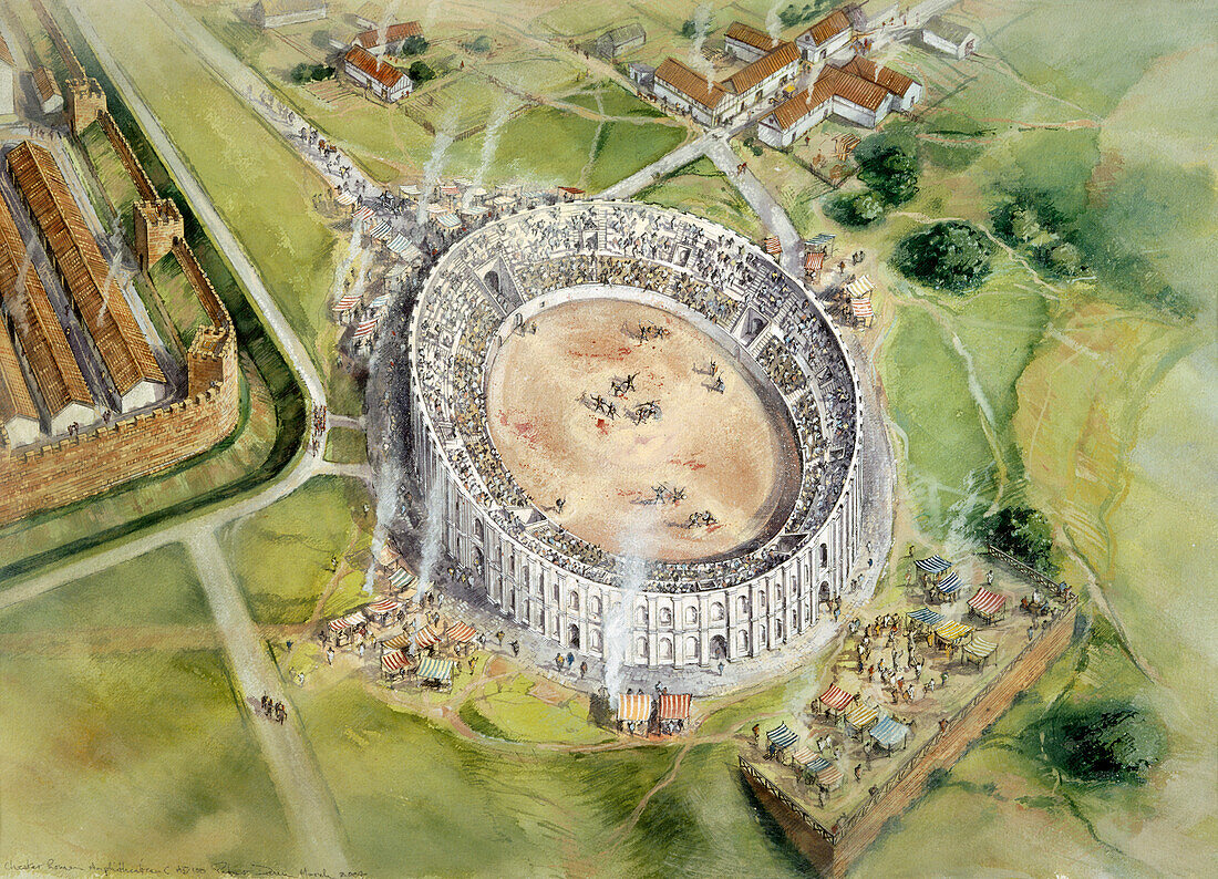 Chester Roman Amphitheatre, c2nd century, illustration