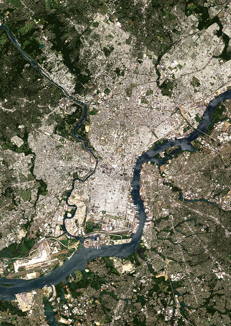 Philadelphia, Pennsylvania, USA, satellite image