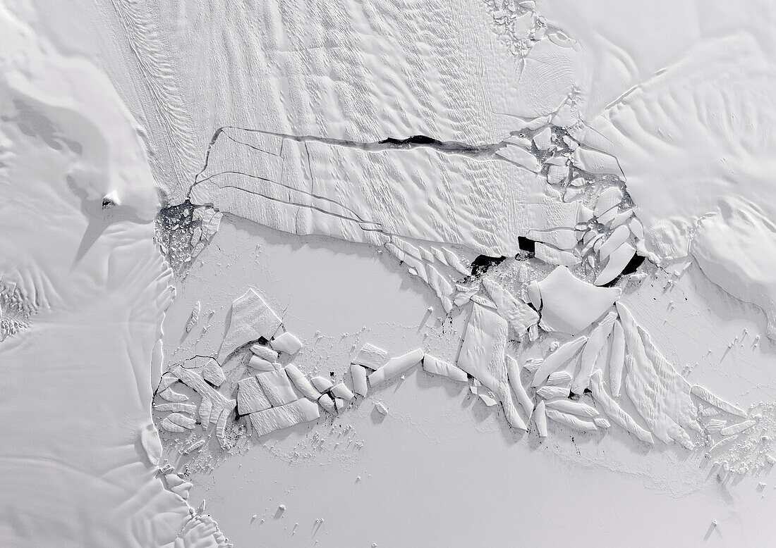 Pine Island Glacier, Antarctica, satellite image