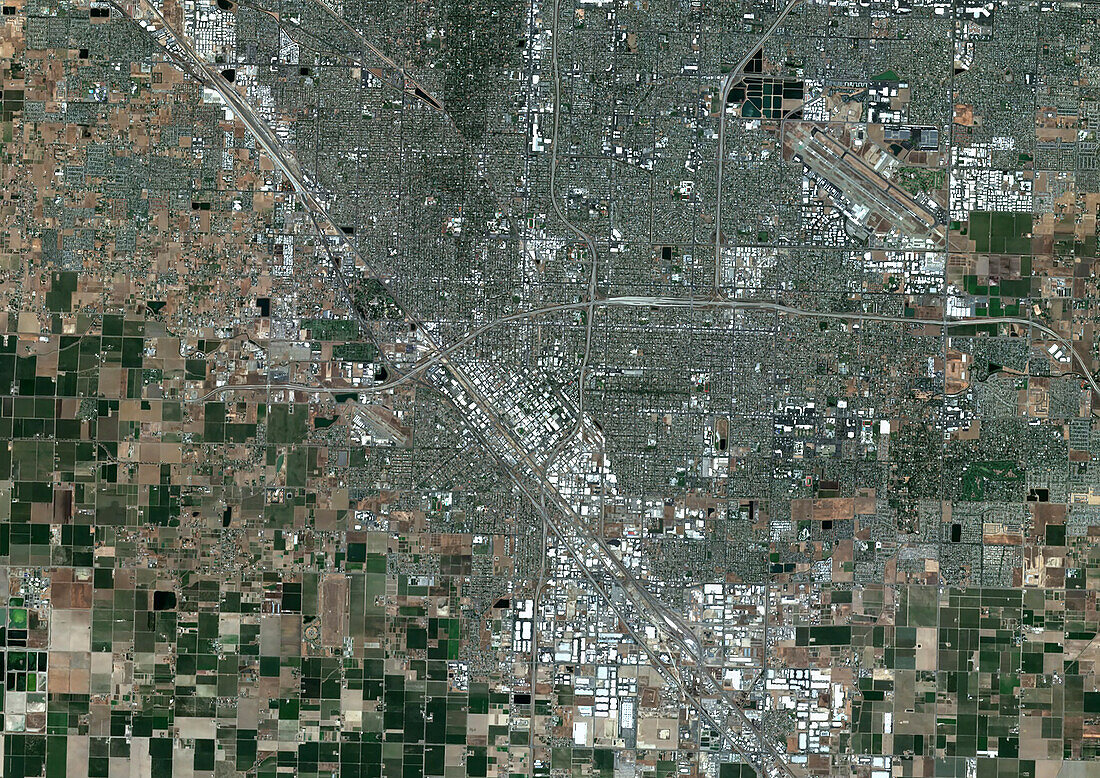 Fresno, California, USA, satellite image
