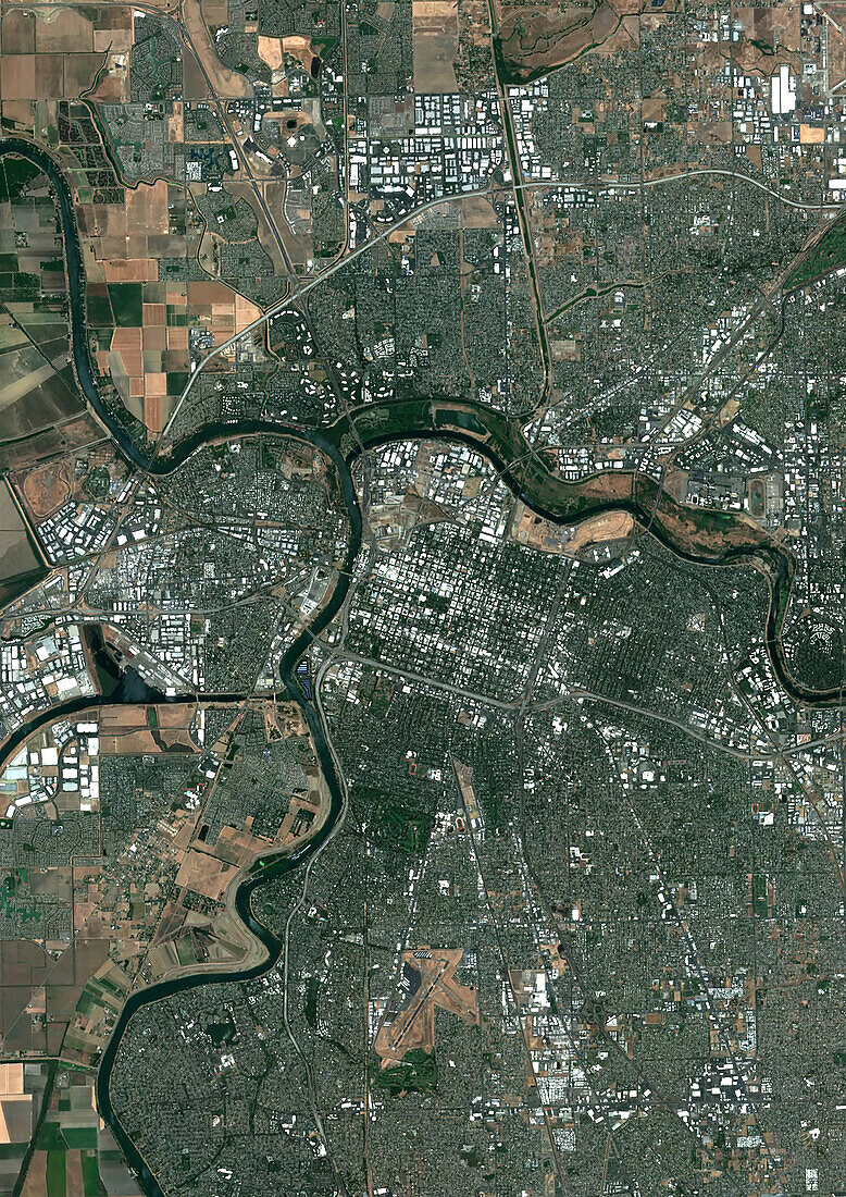 Sacramento, California, USA, satellite image