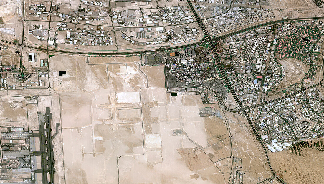 Expo city Dubai, UAE, satellite image