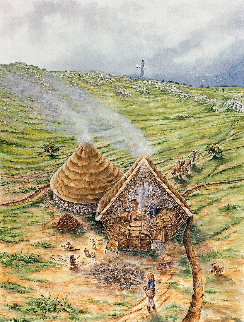Brean Down, c3200-600 BC, illustration
