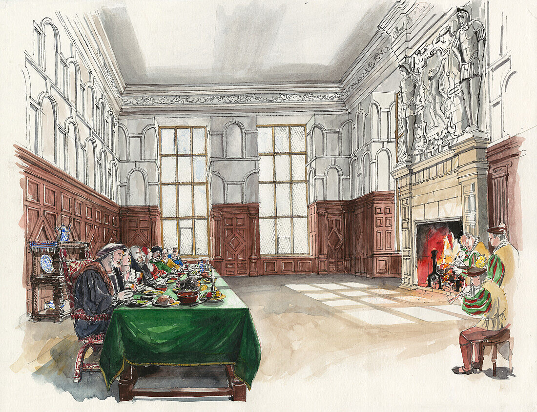 Hardwick Old Hall, 1601, illustration