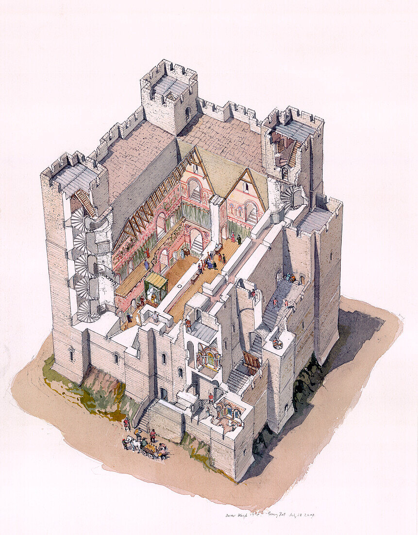 Dover Castle Keep c1190, illustration