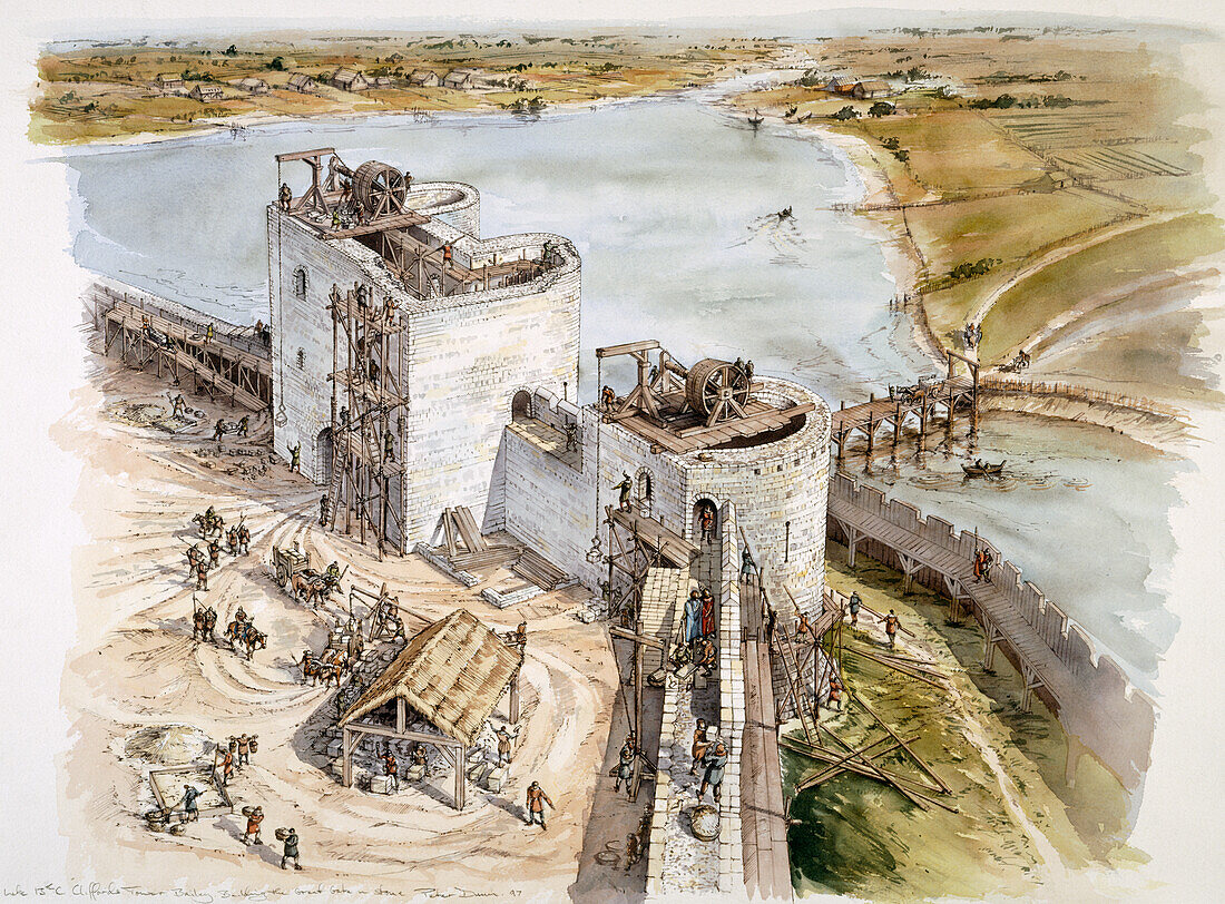 Clifford's Tower, late 13th century, illustration